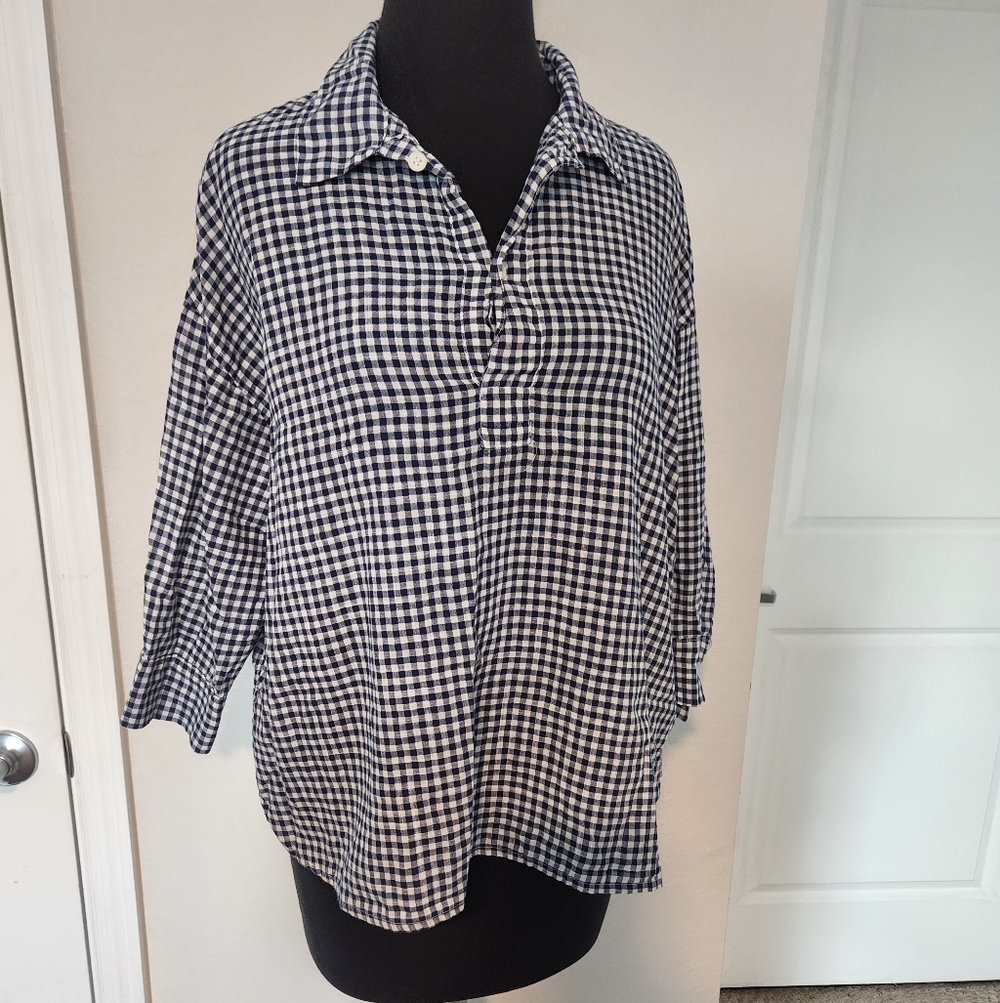 CP Shades Black and White Checkered Top